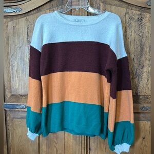 Colorful Striped Women's Sweater